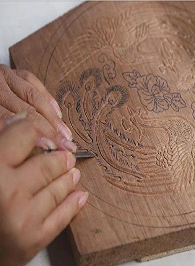 Gnanex مجموعة أدوات نحت الخشب من غنانكس، تتكون من 12 قطعة من الأزاميل والسكاكين والملحقات - Image 3